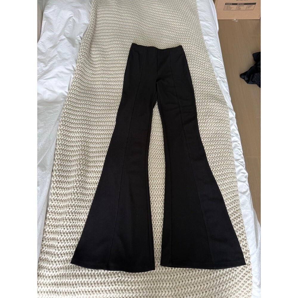 Bershka ribbed flare pant